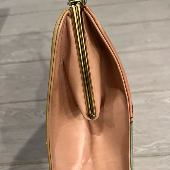 1960s Women's Pastel Color bloc Bag - Picture 4 of 15